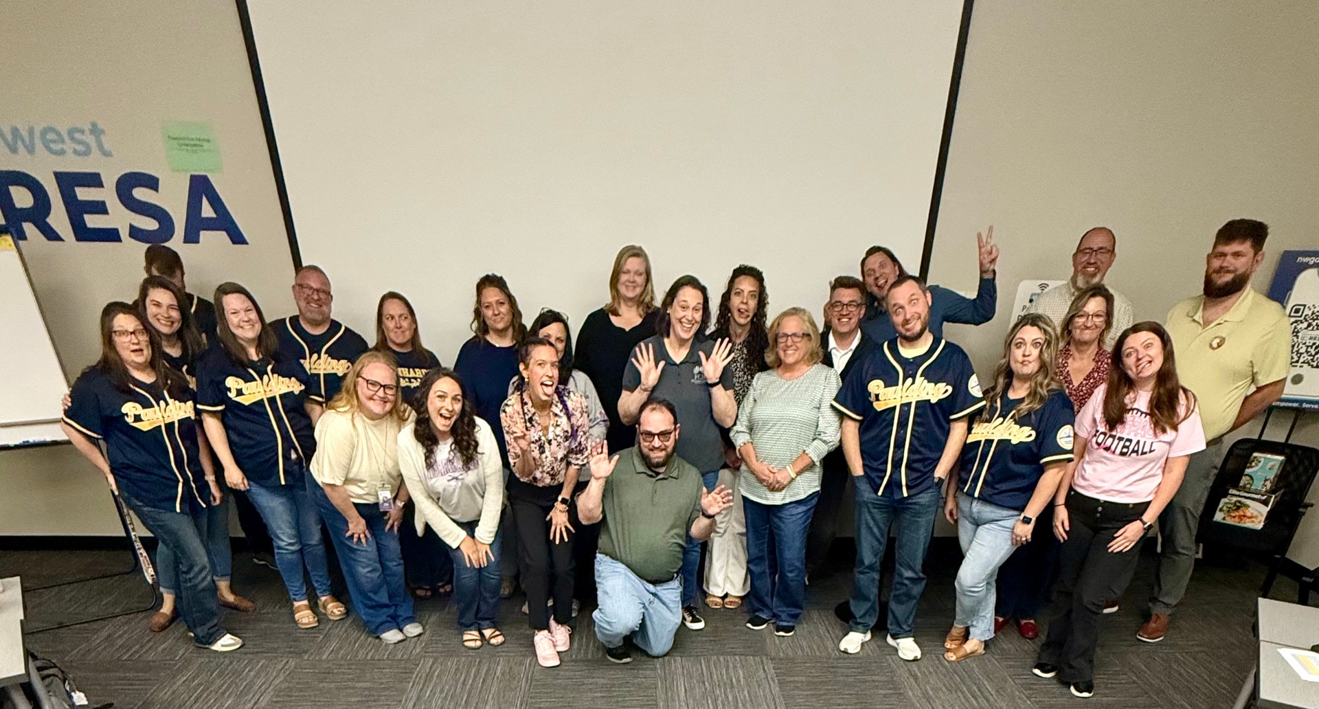 Group selfie of educators at the NWGA RESA AI Literacy workshop